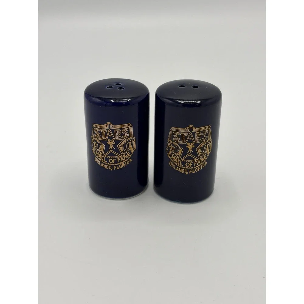 Vintage Orlando Florida‎ Stars Hall Of Dame Salt and Pepper Shakers Blue
